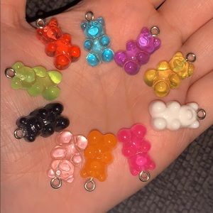 One resin gummy bear charm pendant